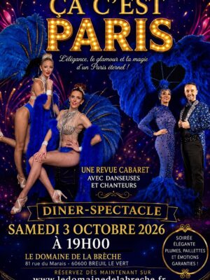 Diner spectacle - Samedi 3 octobre 2026 - Revue CA  C'EST PARIS avec MYRIAM & SYLVAIN